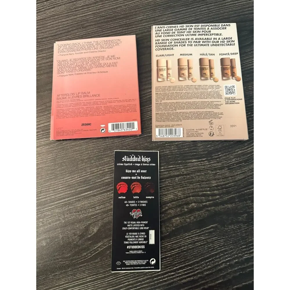NWT Designer Lip and Face Makeup Samples (2 Lip & 1 Face)